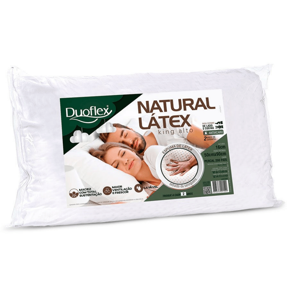 Travesseiro Duoflex Natural Látex King LN1000 mooun
