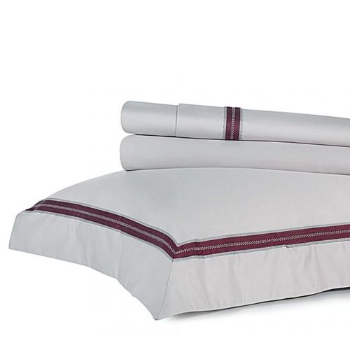 Jogo de Lençol Buddemeyer Luxus Argento Marsala/Bege